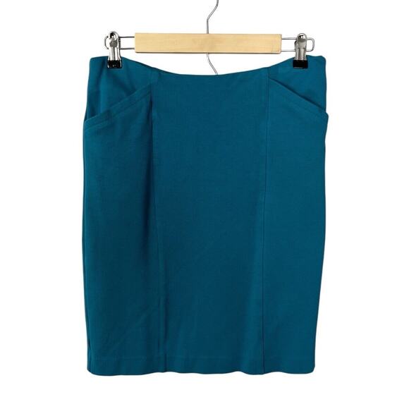 Cabi 3220 Sigourney Teal Pencil Skirt Size 4 - Picture 1 of 5
